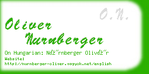 oliver nurnberger business card
